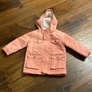 Cat and Jack Pink Fleece Hooded Coat